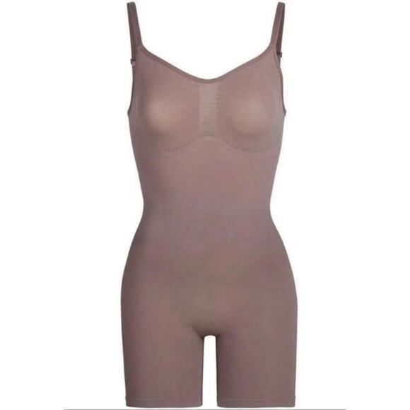 Skims Size xxs/xs Sculpting Mid Thigh Bodysuit Umber Shapewear NWOT xxs / xs - Picture 3 of 7